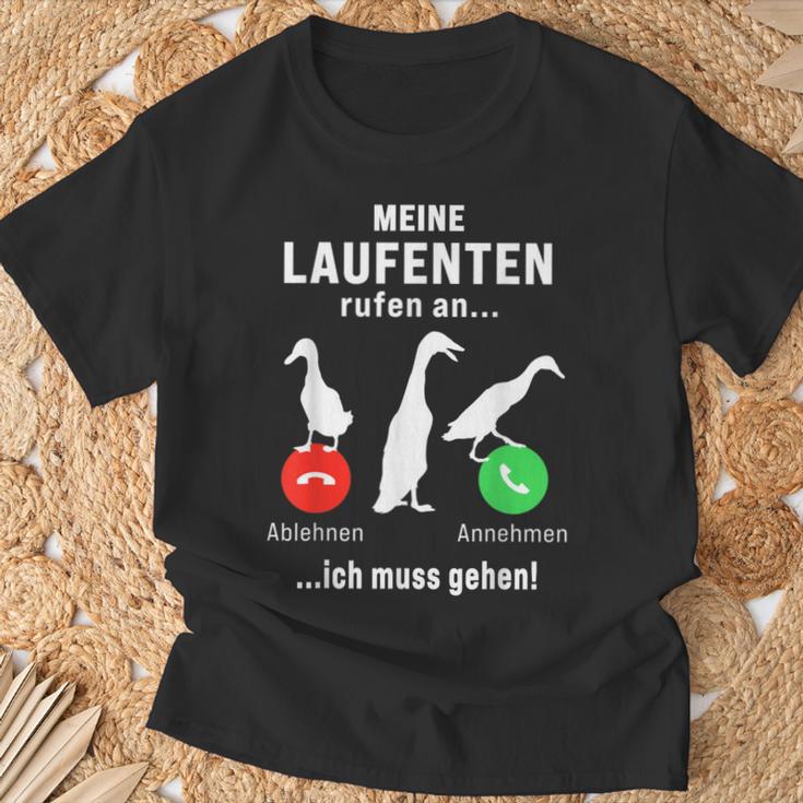 Meine Laufente Rufen An Laufentenstall Duck Breeding T-Shirt Geschenke für alte Männer