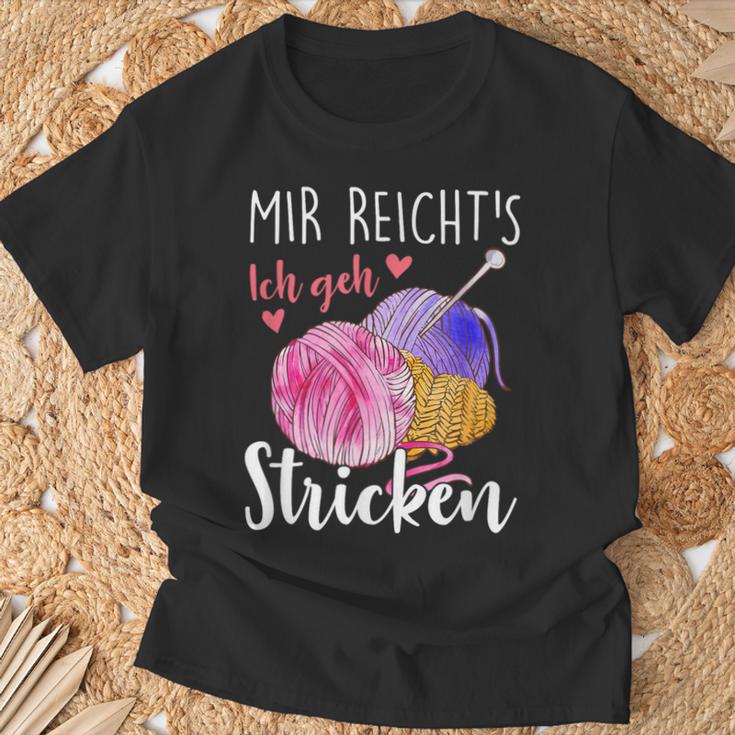 Mir Reicht's Ich Geh Stricken T-Shirt Geschenke für alte Männer