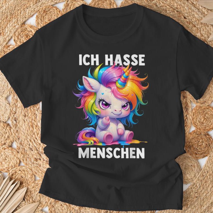 Misantroph Ich Hasse Menschen T-Shirt Geschenke für alte Männer