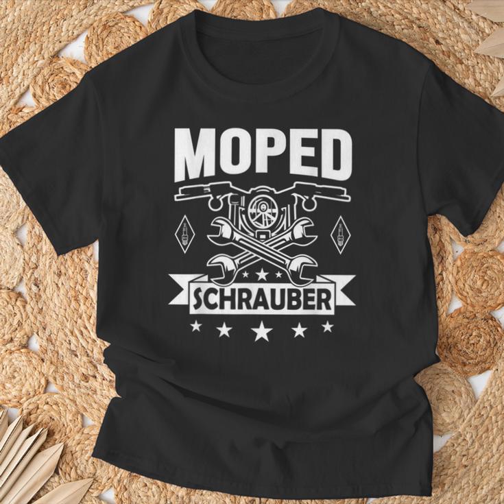 Moped Screwdriver Moped Driver Bicycle Motorcycle Spark Plug T-Shirt Geschenke für alte Männer