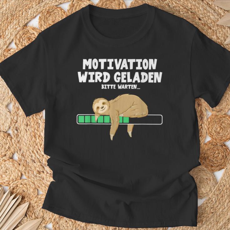 Motivation Wird Geladen Bitte Warten T-Shirt Geschenke für alte Männer