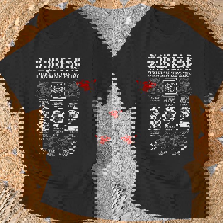 Moto Gp Courses Ce Que Je Fais Moto Gp Motard Humour T-Shirt Cadeaux pour les vieillards