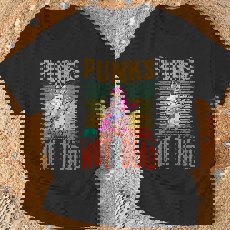 Musique Punk Non Morte Punk Rock Licorne T-Shirt Cadeaux pour les vieillards