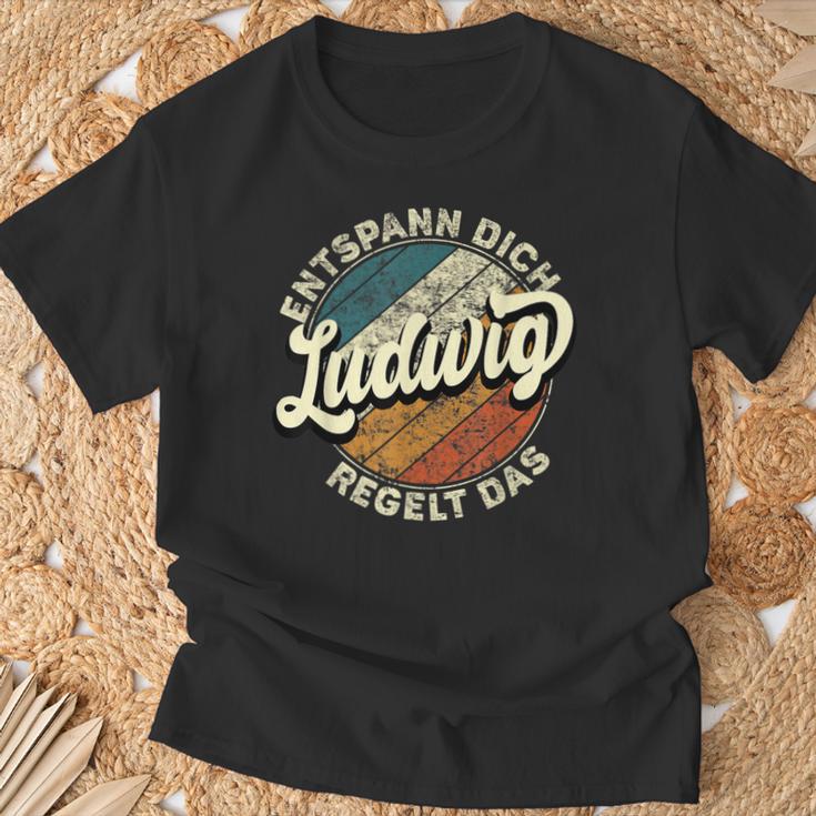 Name Ludwig Entspann Dich Ludwig Regelt Das T-Shirt Geschenke für alte Männer