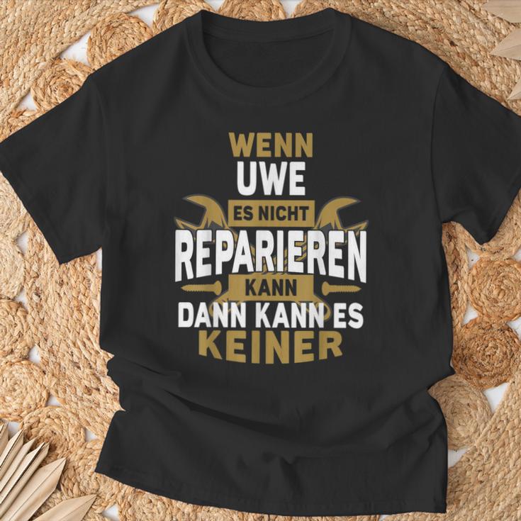 Name Wenn Uwe Es Nicht Repairieren Kann T-Shirt Geschenke für alte Männer