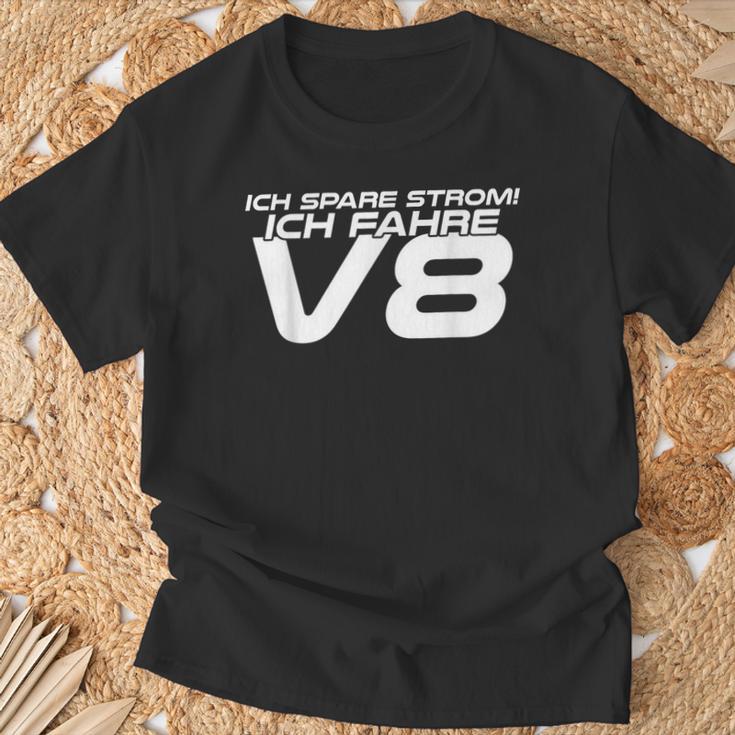 Natürlich Save Ich Strom Ich Fahre8 Autotuning T-Shirt Geschenke für alte Männer