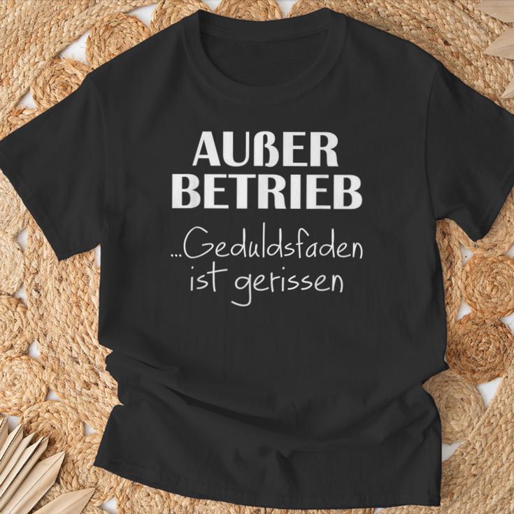 Nicht Geduldsfaden Auser Betrieb T-Shirt Geschenke für alte Männer