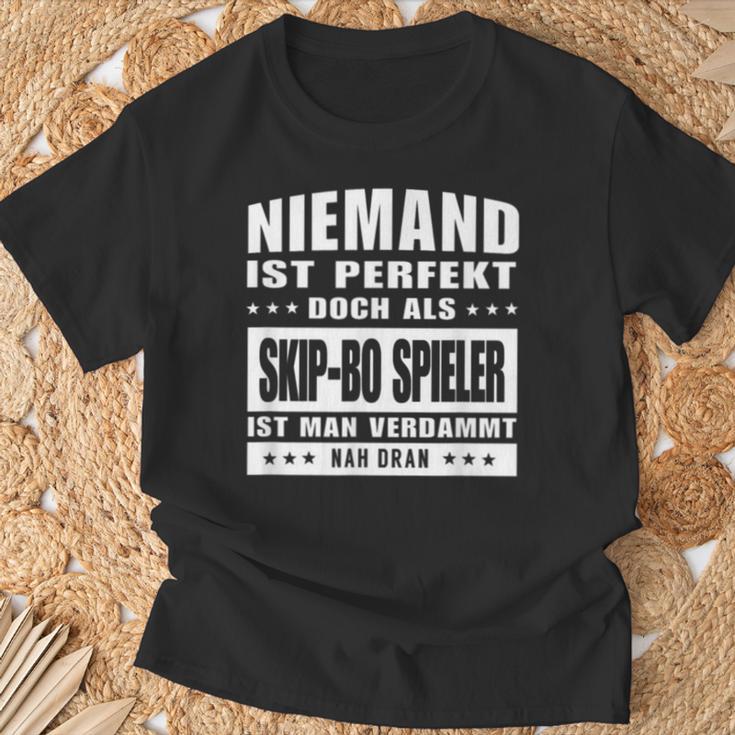 Niemand Ist Perfekt Skip Bo Spieler T-Shirt Geschenke für alte Männer