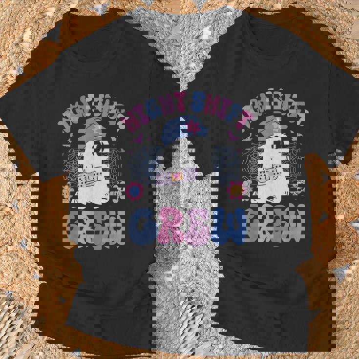 Night Shift Crew Night Shift Nurse Halloween T-Shirt Gifts for Old Men