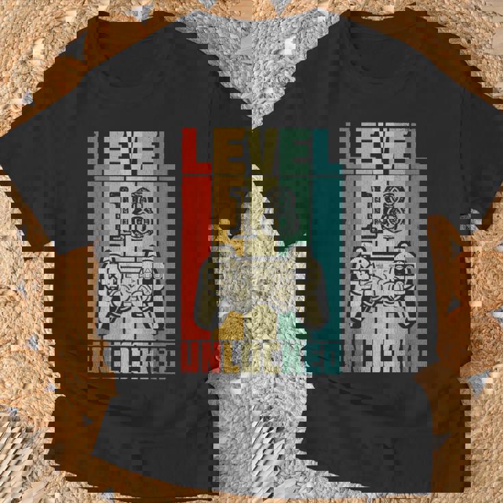Nivel 18 Desbloqueado Boda Del 18º Aniversario Camiseta unisex Regalos para ancianos
