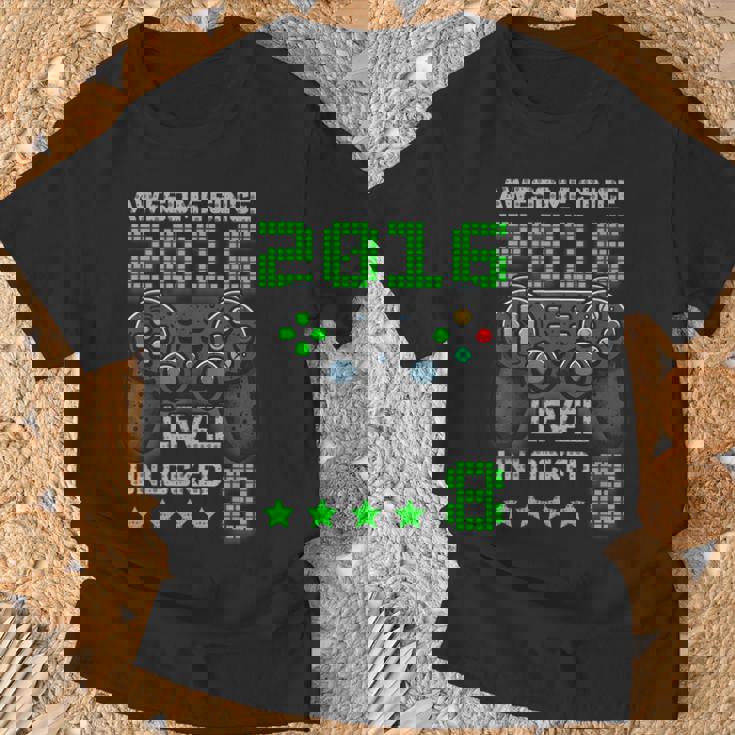 Nivel 8Ideojugador Desbloqueado 8 Años 2016 Camiseta unisex Regalos para ancianos