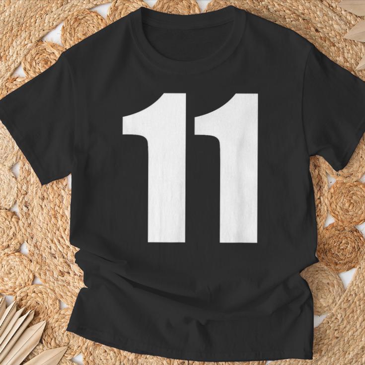 Number Eleven Number 11 Numbers T-Shirt Geschenke für alte Männer