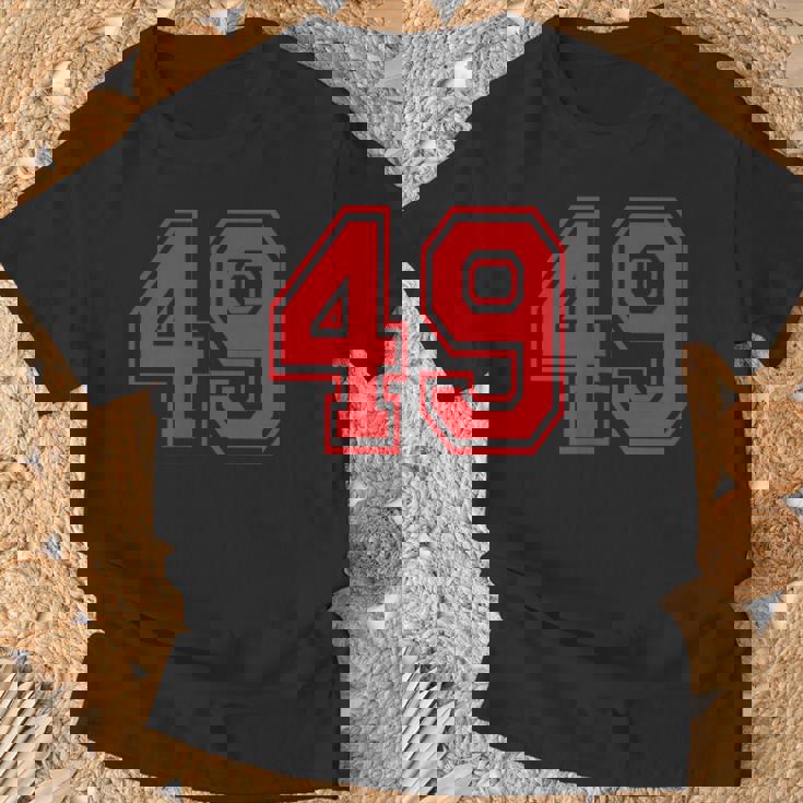 Numero 49 In Rosso Maglietta Regalos para ancianos