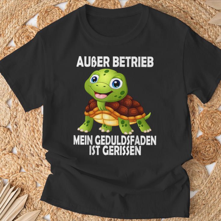 Ohne Betrieb Schildkrötle T-Shirt Geschenke für alte Männer