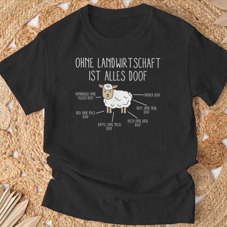 Ohne Landwirtschaft Ist Alles Doof Farmers Slogan T-Shirt Geschenke für alte Männer