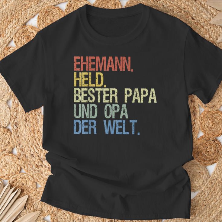 Opa Und Papa Bester Papa Und Opa Der Welt T-Shirt Geschenke für alte Männer