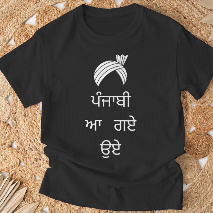 Panjabi Aa Gaye Oye On Panjabi Gurmukhi Dosanjh Diljit T-Shirt Geschenke für alte Männer