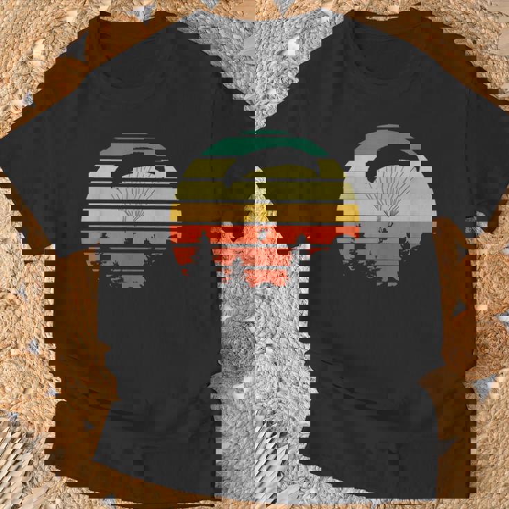 Parapendio Suintage Sunset Sun Set Paragliders Meme Maglietta Regalos para ancianos