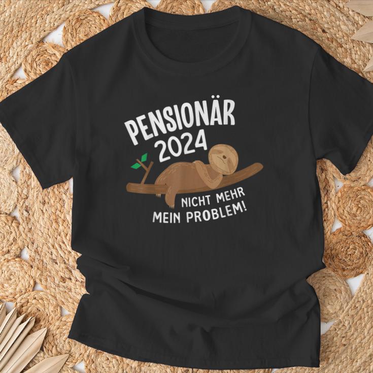 Pensionär 2024 Nicht Mehr Problem Sloth S T-Shirt Geschenke für alte Männer