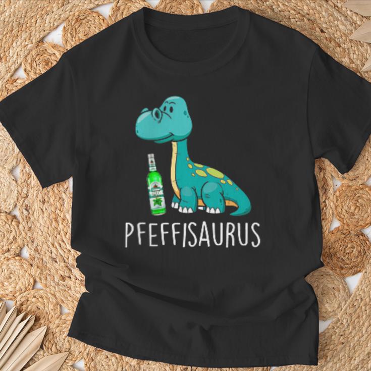 Pfeffisaurus Dino Peppermint Liqueur Running Party S T-Shirt Geschenke für alte Männer