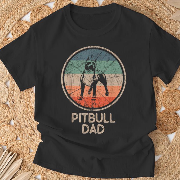 Pitbull Dogintage Pitbull Dad T-Shirt Geschenke für alte Männer