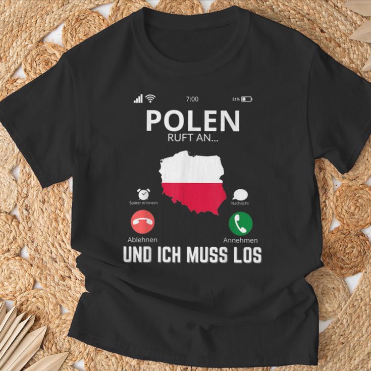 Polen Calls And I Must Go Poland Flag T-Shirt Geschenke für alte Männer