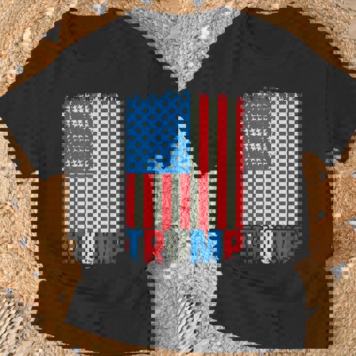Política Donald Trump Bandera De Trump Donald Trump Camiseta unisex Regalos para ancianos