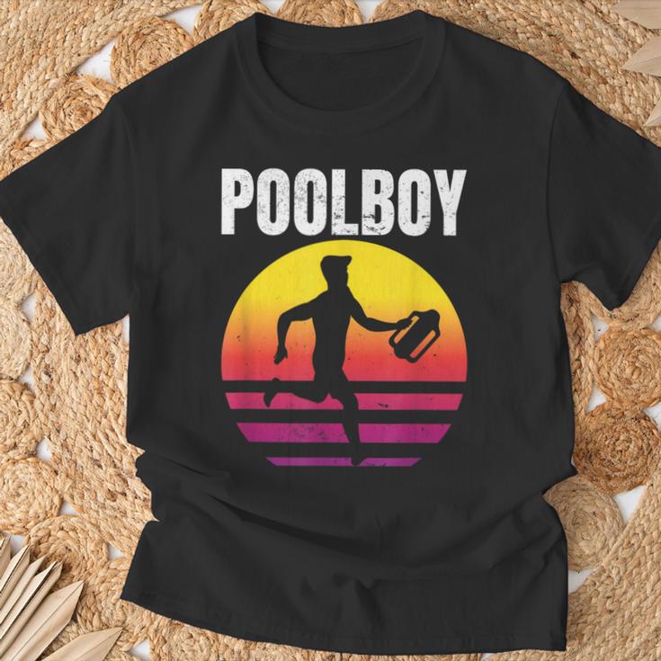 Poolboy Bademeister Lifeguard Swimming Pool Indoor Pool T-Shirt Geschenke für alte Männer