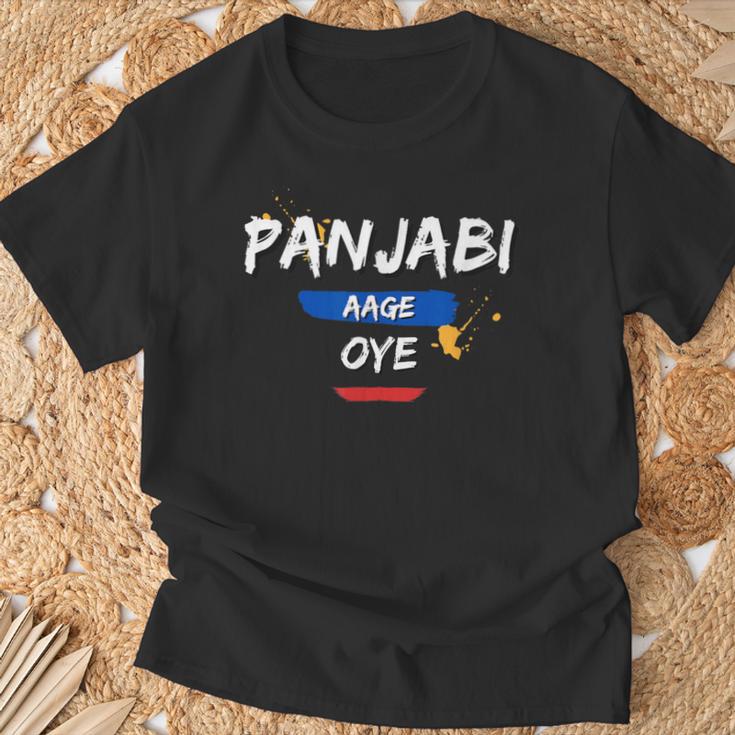 Punjabi Sage Oye Colourful Panjabi Aa Gaye Oye Diljit Dosanjh T-Shirt Geschenke für alte Männer