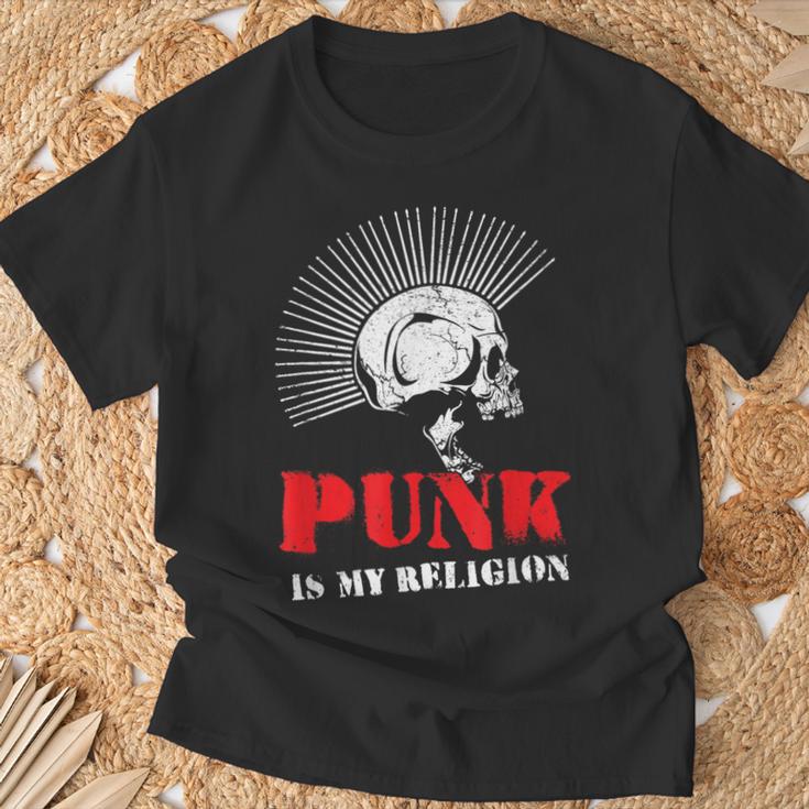 Punk Is My Religion I Punk & Anarchy For Punk Rock T-Shirt Geschenke für alte Männer