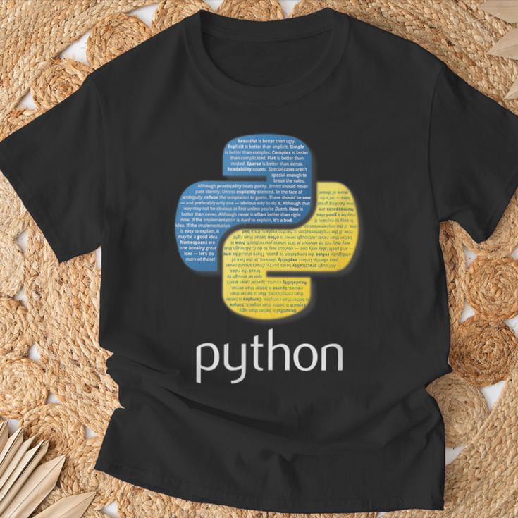 Python Coder Programador Programador Programador Desarrolladores Camiseta unisex Regalos para ancianos