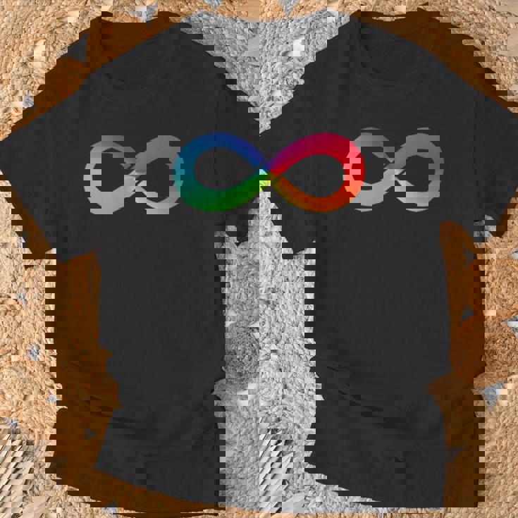 Rainbow Infinity Simbolo Autismo Awareness Neurodiversity Maglietta Regalos para ancianos