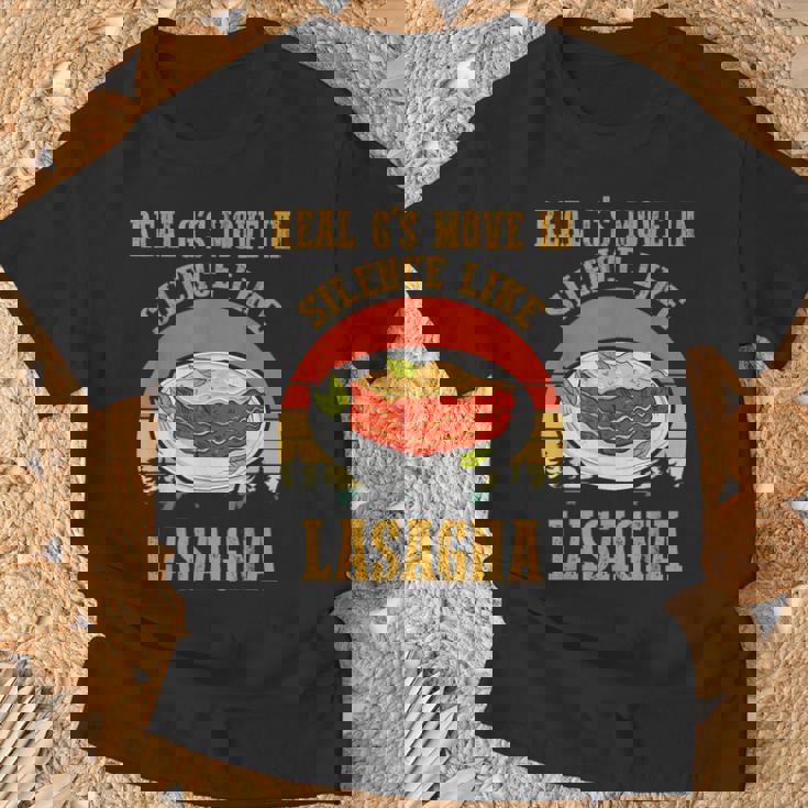 Real Gs Move In Silence Like Lasagna Retro Vintage Sunset T-Shirt Gifts for Old Men