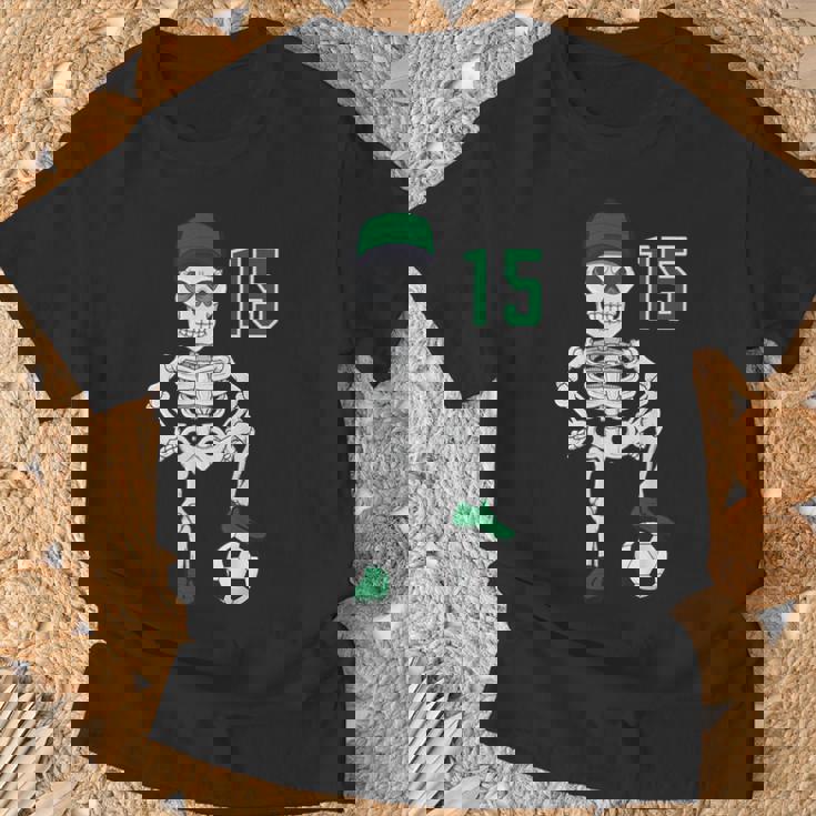 Regalo Della Maglia Numero 15 Dello Scheletro Di Calcio Maglietta Regalos para ancianos