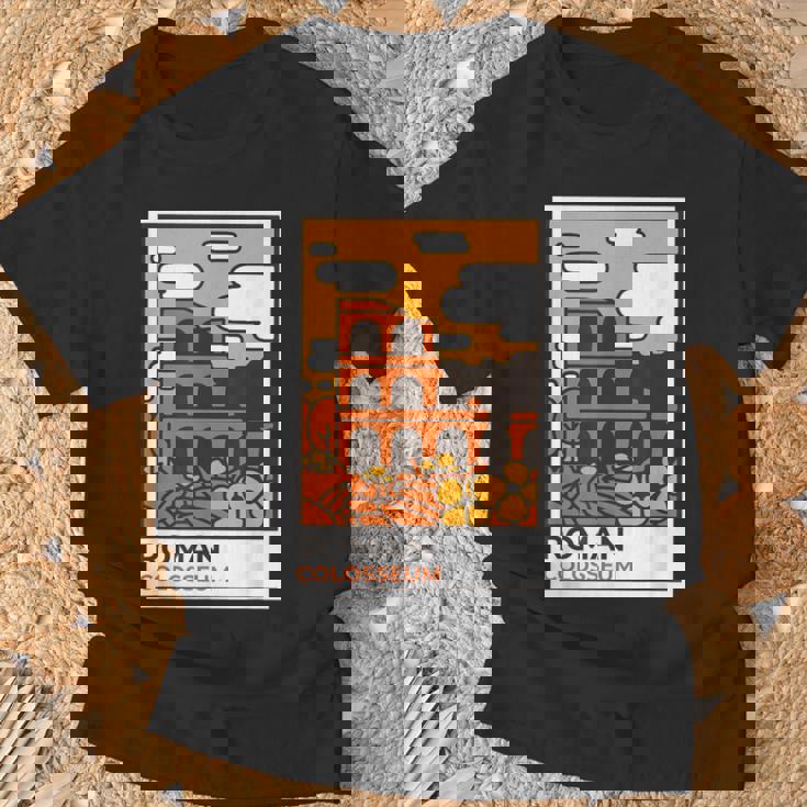 Regalos Del Imperio Romano Antiguo Y Lindo Coliseo De Roma De Dibujos Animados Camiseta unisex Regalos para ancianos