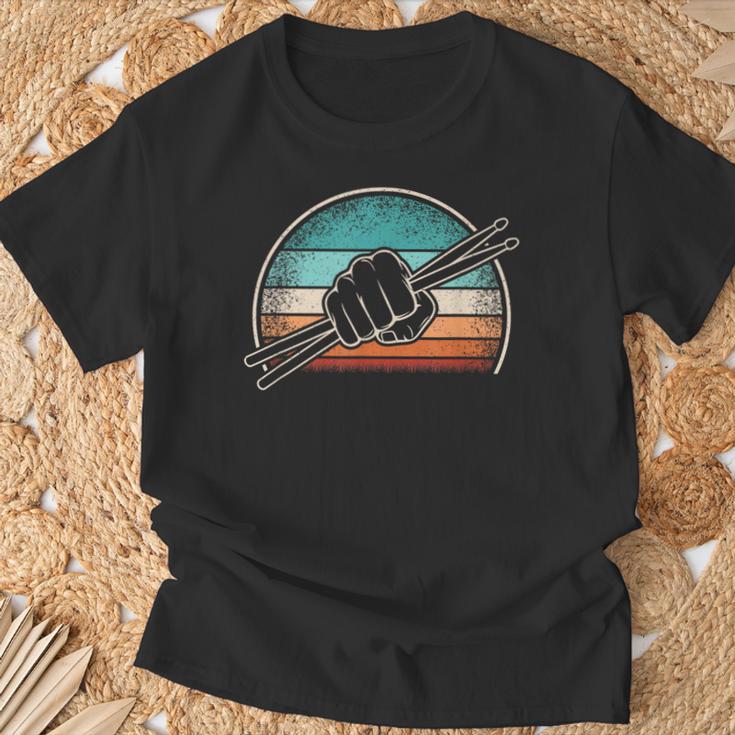 Retro Drumsticks Drummer T-Shirt Geschenke für alte Männer