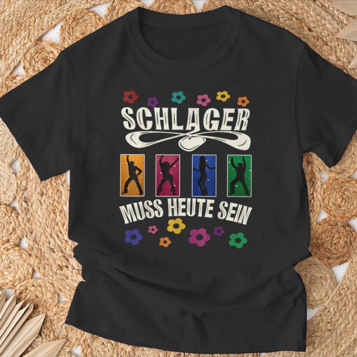 Retro Schlager Costume Outfit For Schlager Party T-Shirt Geschenke für alte Männer