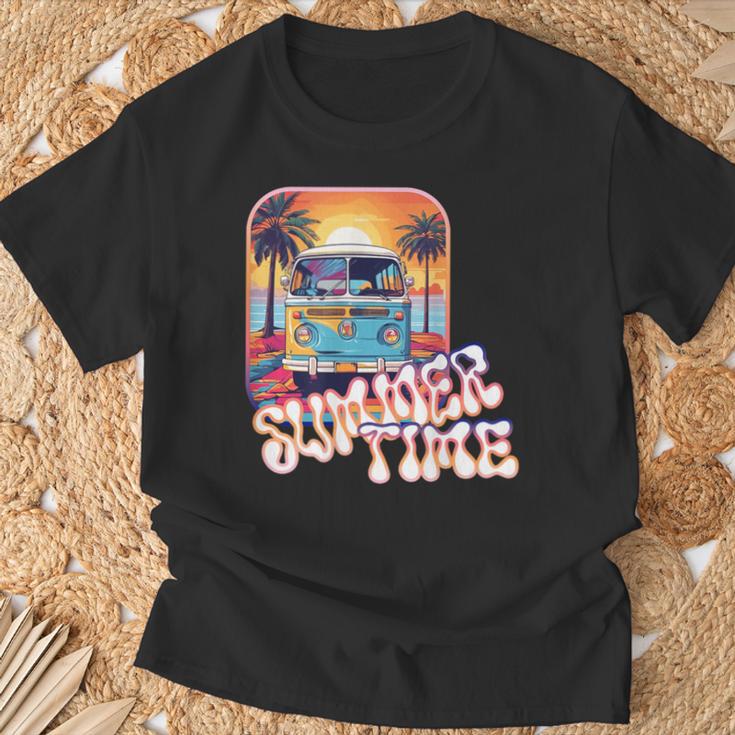 Retroan Camper Summer Time Summer Sun Camping T-Shirt Geschenke für alte Männer