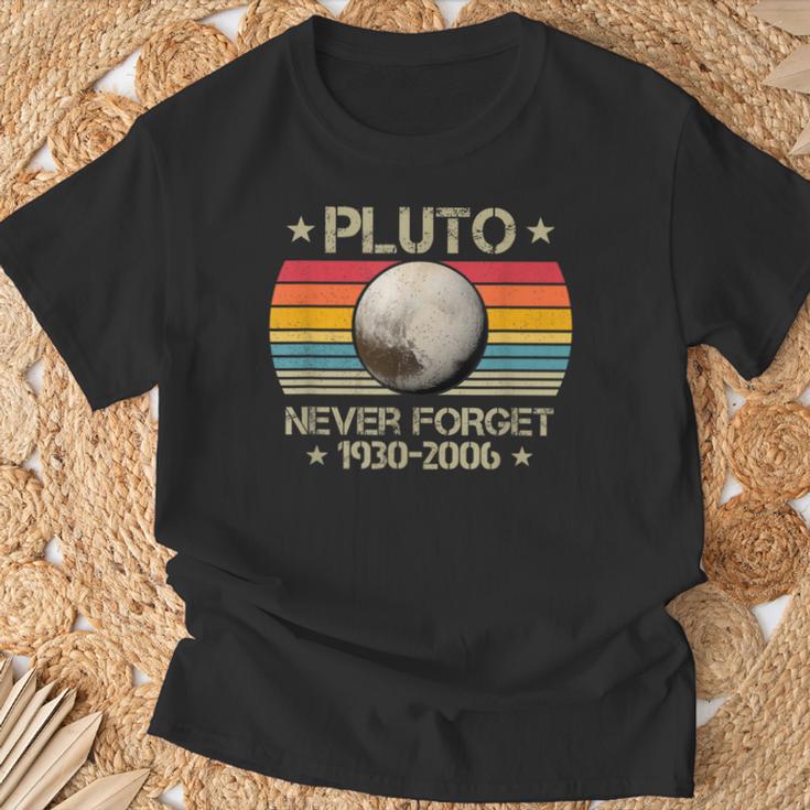 Retrointage Never Forget Pluto 1930 2006 Space Science T-Shirt Geschenke für alte Männer