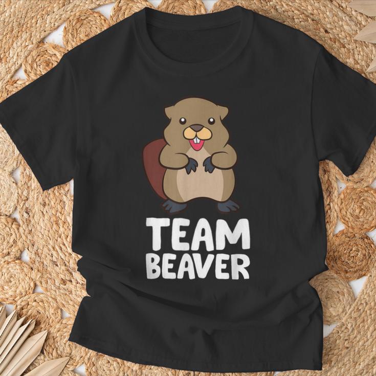 Rodent Team Beaver Team Beaver Love Flannelette T-Shirt Geschenke für alte Männer