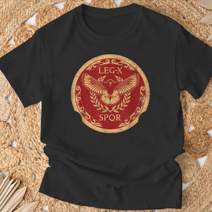 Roman Eagle Legio X Equestris Roman Legion Emblem T-Shirt Geschenke für alte Männer