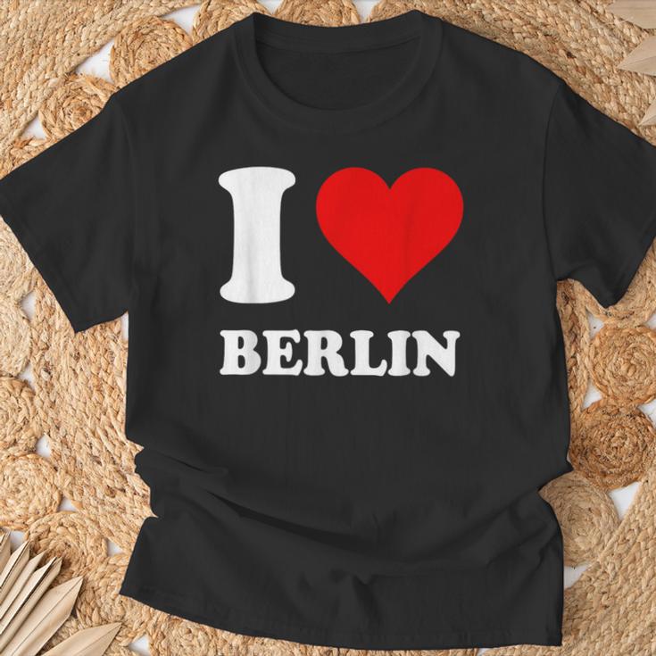 Rotes Herz Ich Liebe Berlin T-Shirt Geschenke für alte Männer