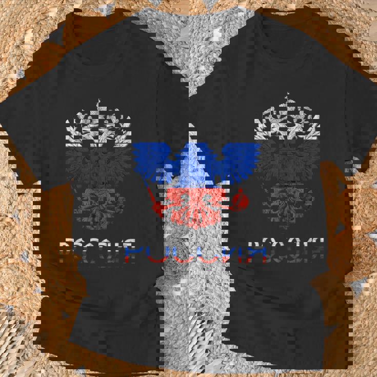 Russie Aigle À Deux Têtes Cccp Drapeau Russe Udssr Fierté T-Shirt Cadeaux pour les vieillards