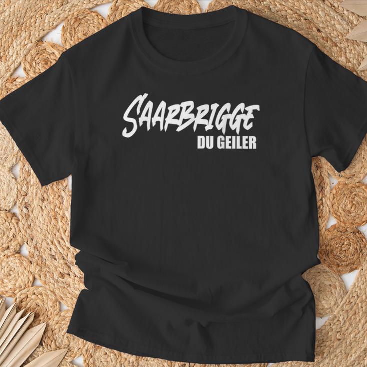 Saarbrigge Du Geiler Saarland Saarländer Saar Saarländisch T-Shirt Geschenke für alte Männer