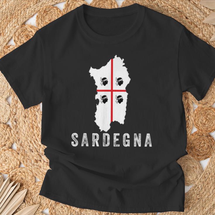 Sardegna Sardinien Karte Flagge Urlaub Italien T-Shirt Geschenke für alte Männer