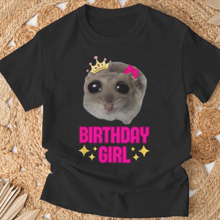 Schlafi Schlafi Sad Hamster Meme Birthday Girl T-Shirt Geschenke für alte Männer