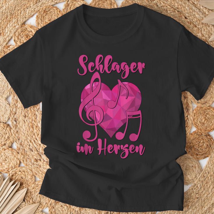 Schlager Schlager Im Herz T-Shirt Geschenke für alte Männer