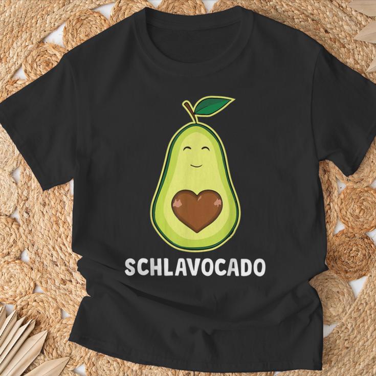 Schlavocado Avocado Pyjamas Sleep Outfit Pyjamas Heart T-Shirt Geschenke für alte Männer