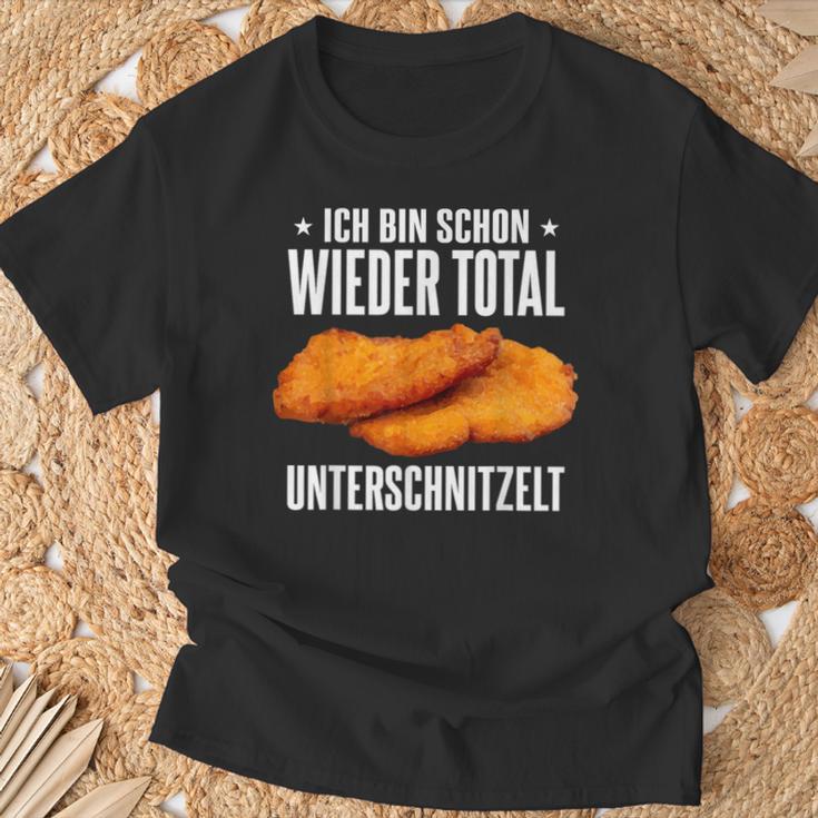 Schnitzel Ich Bin Wieder Total Unterschnitzelt T-Shirt Geschenke für alte Männer