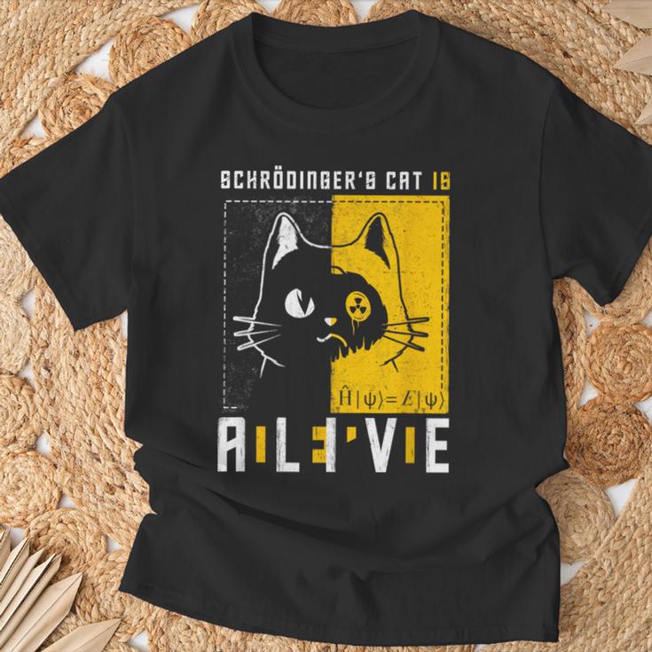 Schrödingers Cat Condition Quantum Mechanics Physicist T-Shirt Geschenke für alte Männer